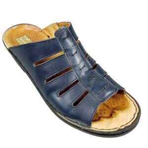 Josef Seibel Eliza Blue Women's Sandal Slip-On Mule Clog Size 9